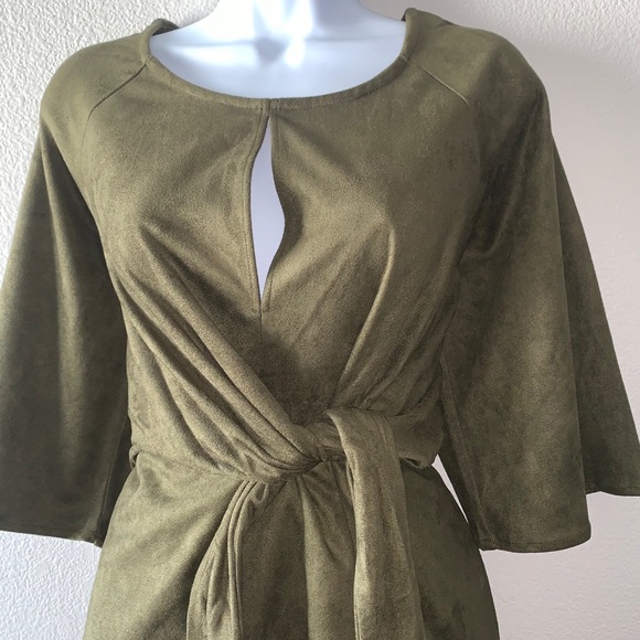 ✨ NWT Romeo & Juliet Suede Tie Front Dress Mini - Picture 3 of 13